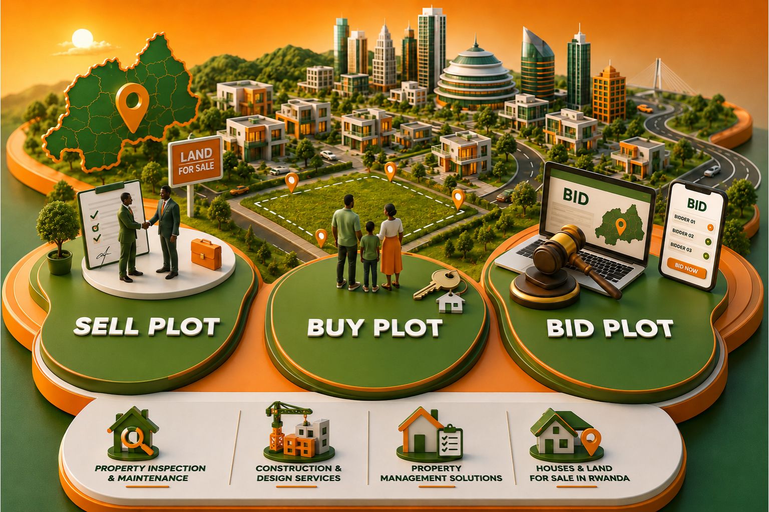 Buy, Sell & Bid Plots in Rwanda: Smart Real Estate Investment Opportunities
